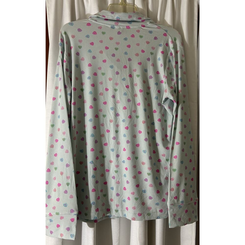 Skims NWT Women's Boyfriend Long Sleeve Pajama Top Cloud Candy Heart Size Small - Picture 5 of 7